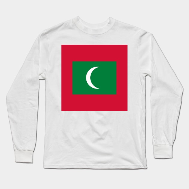 Maldives Flag Long Sleeve T-Shirt by flag for all